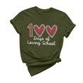 thumbnail image 1 of Camiseta de Cuello Redondo de Manga Corta Impresa para las Mujeres, Estiramiento 95% Poliéster 5% Blusa Casual de Spandex para Uso Diario Y Casero, 1 of 3