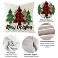 thumbnail image 4 of 1 Pcs Merry Christmas Throw Pillow Covers Cushion Cases Vintage Red Truck Soft Cotton Linen For Home Party Winter New Year Decorations, 4 of 10