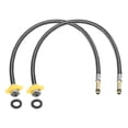 thumbnail image 1 of 2Pcs 24" Faucet Supply Lines Connector G1/2 Female Compression Thread x M10 Male Connector for Kitchen(Black), 1 of 6