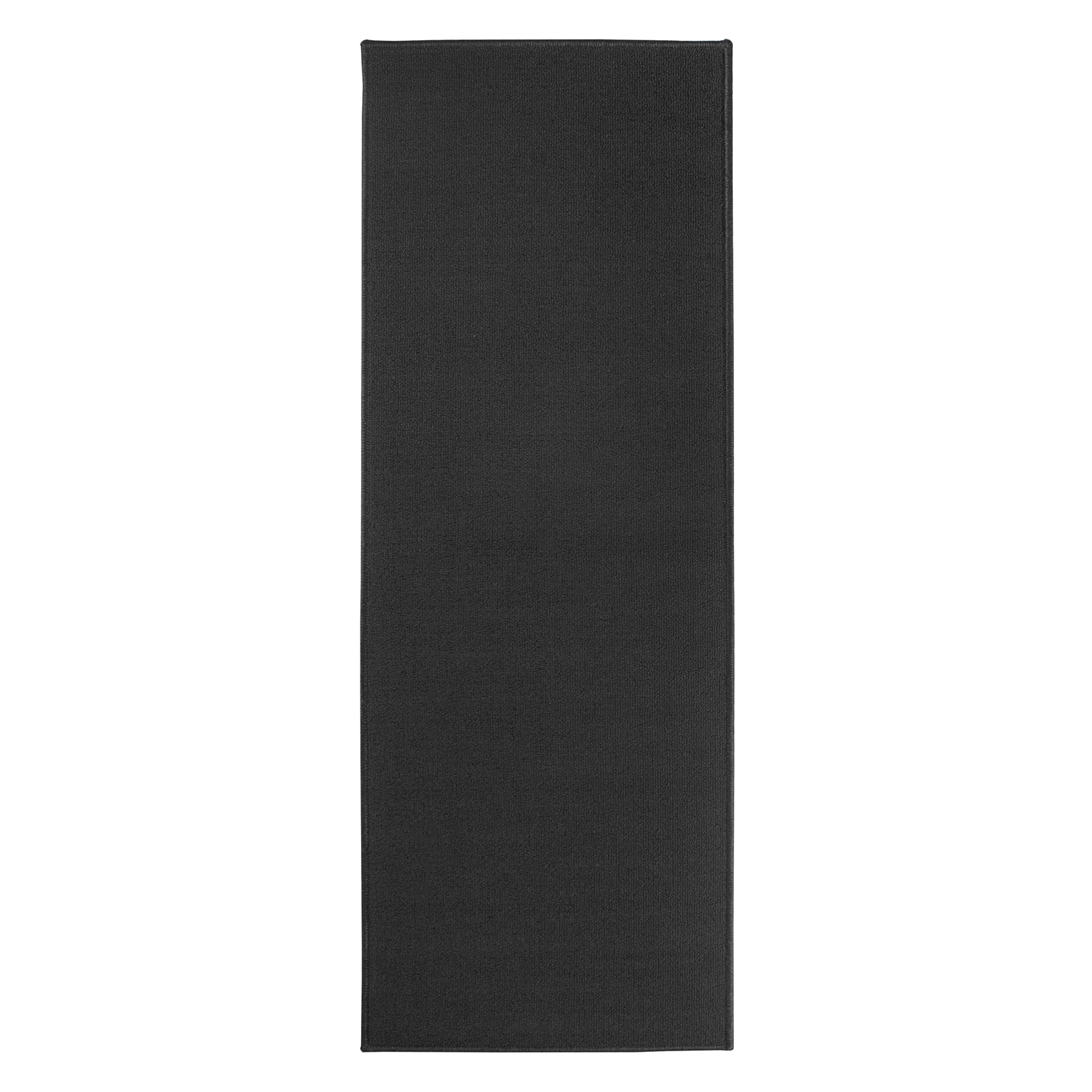 Ottomanson Ottohome Collection Solid Design Runner Rug 20" X 59" Black for sale online 