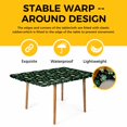 thumbnail image 4 of St. Patrick's Day Table Cloths for 3 Foot Rectangle Tables, Spring Green Shamrock Leaves Black Patio Waterproof Elastic Fitted Tablecloths, Washable Rectangular Table Cover for Camping, 4 of 8