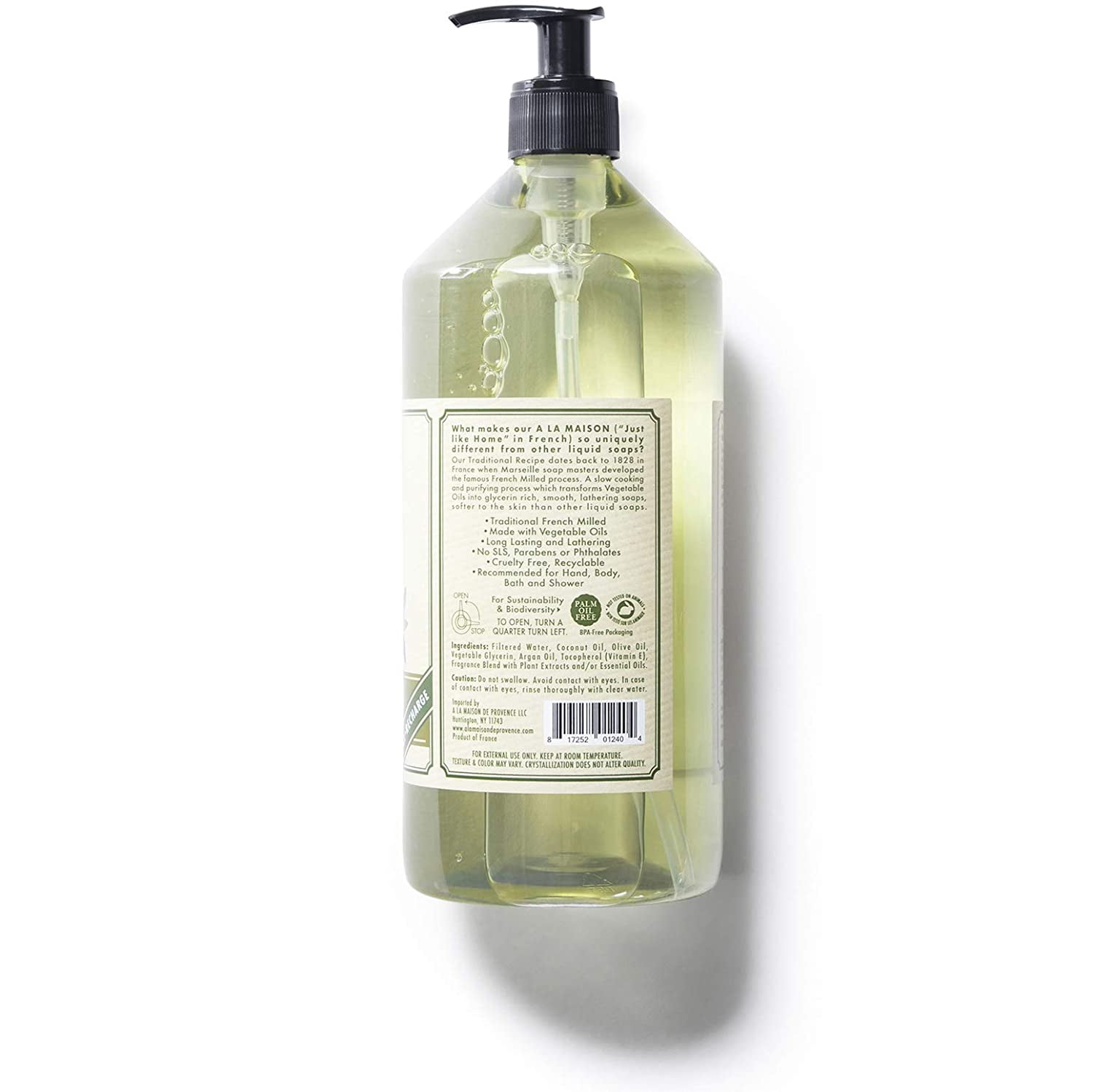 A La Maison de Provence Liquid Hand Soap, Rosemary Mint - 33.8 oz