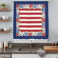 thumbnail image 5 of 4th of July Sheer Curtains 54 Inches Long, Independence Day Red Blue Poppy Flower Stripe Light Filering Curtains, Breathable Simi Curtain Privacy Drapes for Kitchen Bathroom Nursery Window Treatment, 5 of 9