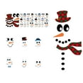 thumbnail image 3 of 150 PCS Snowman Face Stickers for Crafts Christmas Vinyl Snowman Face Decals for Ornaments Glass Water Bottles Cup Window Wall Christmas Decorations (Snowmen Faces), 3 of 6