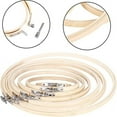 thumbnail image 3 of Happon 12 Pieces Embroidery Hoops Bulk Wholesale Cross Stitch Hoop Ring 4 Inch for Embroidery, Art Craft Handy Sewing and Christmas Decoration, 3 of 7