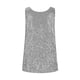 thumbnail image 5 of Camisa gris para mujer,Blusa informal sin mangas con lentejuelas y cuello redondo, de poliéster, corte holgado y cómodo, para uso diario, sopatenor, 5 of 8