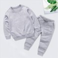 thumbnail image 2 of NOLDARES Toddler Baby Girl Clothes Fall Winter Outfits Infant Girl Sweatshirt Top Pants Set Toddler 2Pcs Clothes(Grey,3-4 Y), 2 of 8