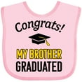 thumbnail image 3 of Inktastic Congrats My Brother Graduated with Cap Boys or Girls Baby Bib, 3 of 4