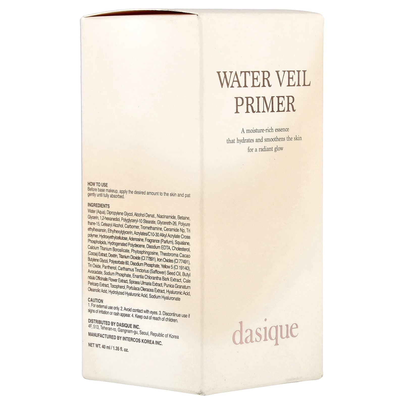 Dasique Water Veil Primer, 1.35 fl oz (40 ml)