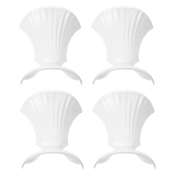 MOKKHNB 4Pcs Artistic French Style White Wall Bud Vase Half Pot Planter for Home Decoration