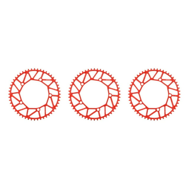 Ruiboury Lightweight And Easy To Install - Smooth Operation Chain Ring For Bicycles Bicycles Crank Bike Chain 52T red 3Set