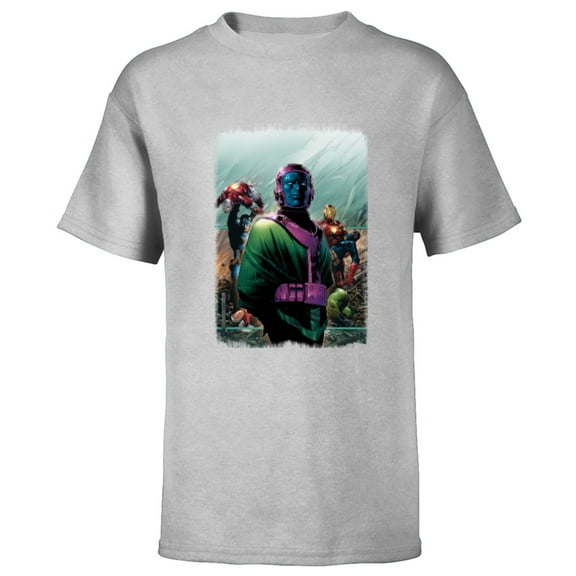 Marvel Avengers Kang the Conqueror Young Avengers #4 Cover - Short Sleeve T-Shirt for Kids - Customized-Athletic Heather