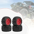 thumbnail image 6 of 4 Pack RC Crawler Tires RC Wheels and Tires Hubs Aggressive Tooth Pattern for 1:18 Scale Monster Truck Toys, 6 of 9