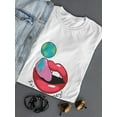 thumbnail image 3 of Enjoy The Journey Lips & Earth T-Shirt Women -Image by Shutterstock, Female XX-Large, 3 of 4