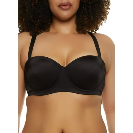 Womens Plus Size Basic Balconette Bra | Convertible to Strapless