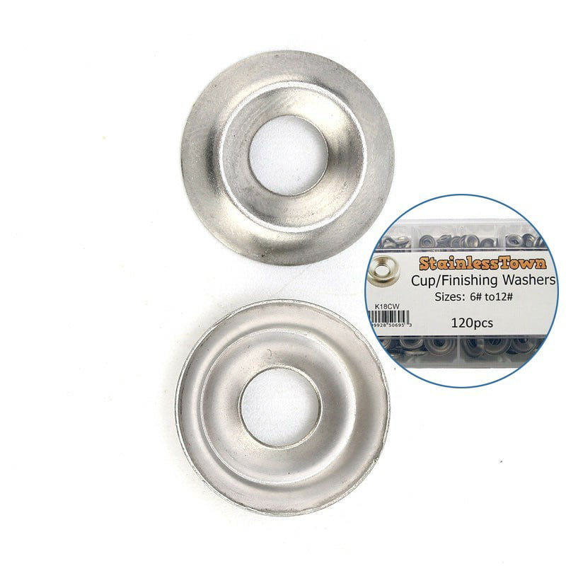 Stainless Steel Cup Finishing Washer Assortment by Stainlesstown for sale online 