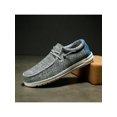 thumbnail image 2 of Men's Light Brown Comfortable Slip On Loafers Lace Up Design Boat Shoes, 2 of 4