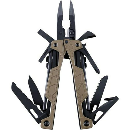 LEATHERMAN - OHT One Handed Multitool with Spring-loaded Pliers and Strap Cutter, Coyote Tan with MOLLE Brown (Best Spring Loaded Knives)