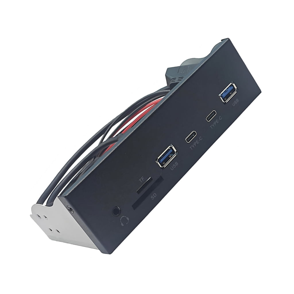 WINDLAND Industrial 5.25Inch USB3.2 Gen1 Front Panel HUB 5Gbps 19PIn to USB A Port Type C And Auditory Port and Card Reader