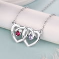 thumbnail image 6 of Mementos Personalized Family Women's (Mother's) Necklace Sterling Silver with 2 Name & Birthstone, 6 of 6