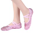 thumbnail image 2 of Ballet Pointe Shoes Girls Women Ribbon Ballerina Shoes With Toe Pads, 2 of 5