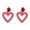 Red, variant on QIQUWOHUL 13 Color Heart Shaped Earrings Fashionable Acrylic Hollow Earrings Ear Accessories For Women