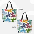 thumbnail image 4 of Sigee Colorful Butterflies Print Large Capacity Zippered Tote Bag - Durable, Stylish and Versatile for Everyday Use, 4 of 9