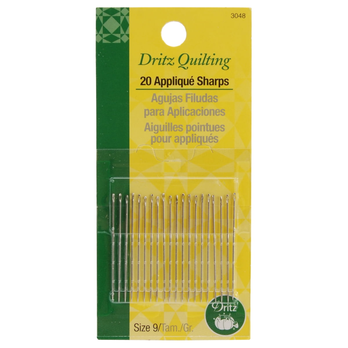 Dritz Quilting Applique Sharps Needles 20/PkgSize 9