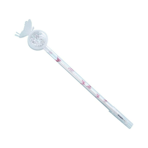 PureCasa Lovely Sequin Gel Ink Pens for Freshmen Stationery, Office Supplies Cute Butterfly Gel Pen, 0.5mm Fine Point, White