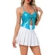 thumbnail image 4 of TOP METÁLICO SIN ESPALDA PARA MUJERES INSPIRE CHIC, CAMI CON TIRANTES ASIMÉTRICOS Y BRILLO, TANK TOP S AZUL CIELO, 4 of 6