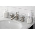 thumbnail image 2 of Kingston Brass KC7068AX Vintage Widespread Bathroom Faucet with Brass Pop-Up, Brushed Nickel, 2 of 8