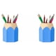 thumbnail image 2 of Sidaley Plástico Extraíble Suministros para estudiantes Forma de lápiz Portalápices de doble azul 2piezas, 2 of 5