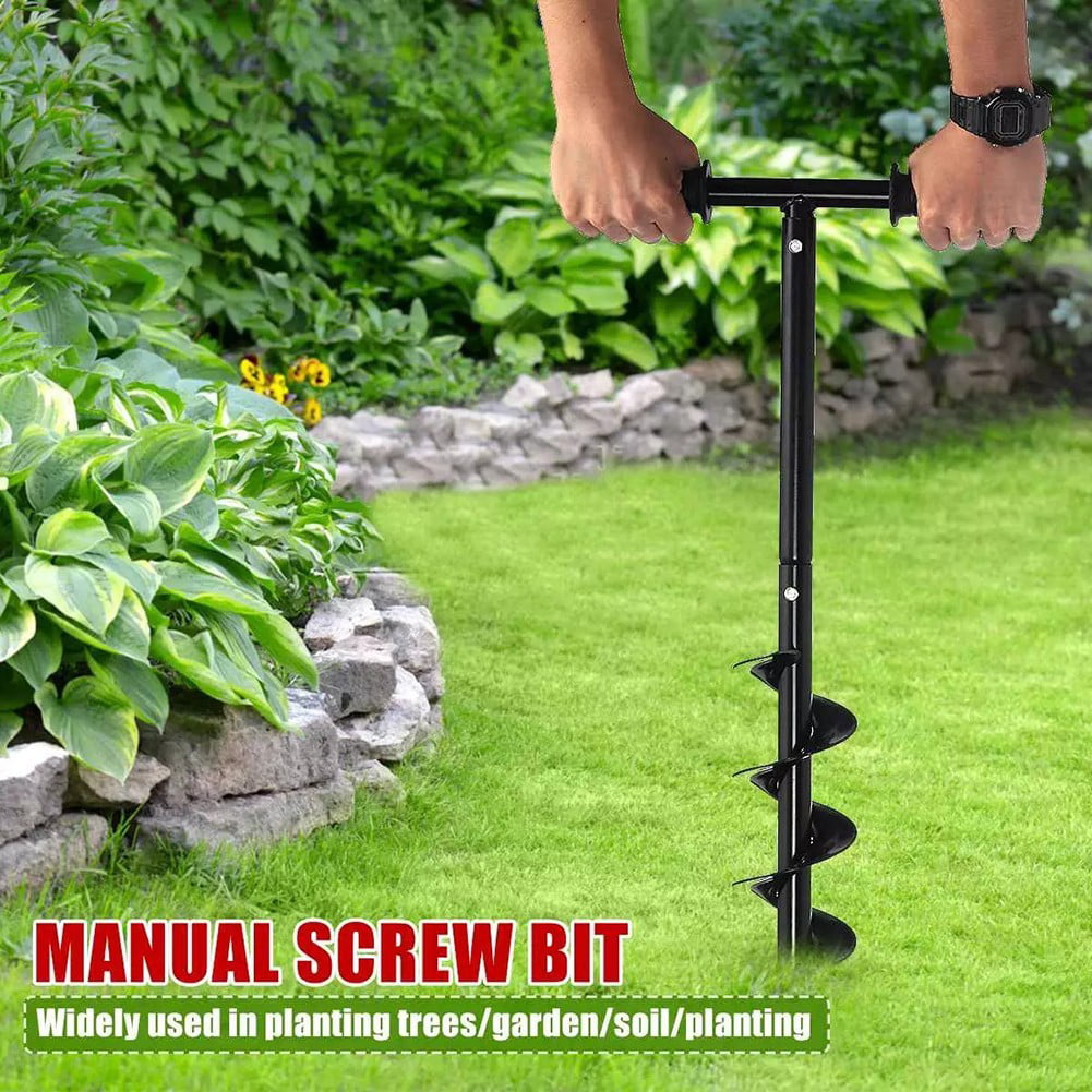 Manual Hand Earth Auger Fence Post drill 160mm Soil Digger Hole Borer 6In Digger