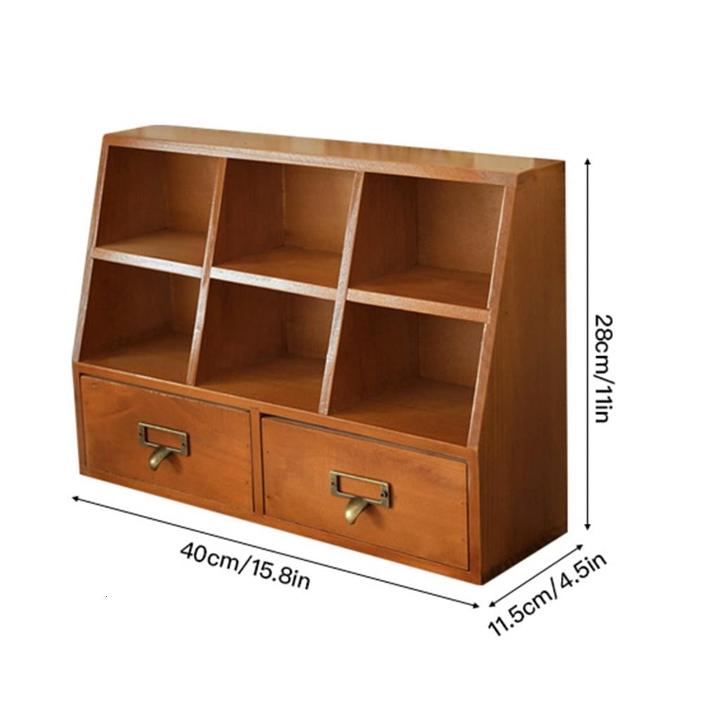 Multifunctional Drawer Organizers 6 Open Compartments 2 Bottom Storage