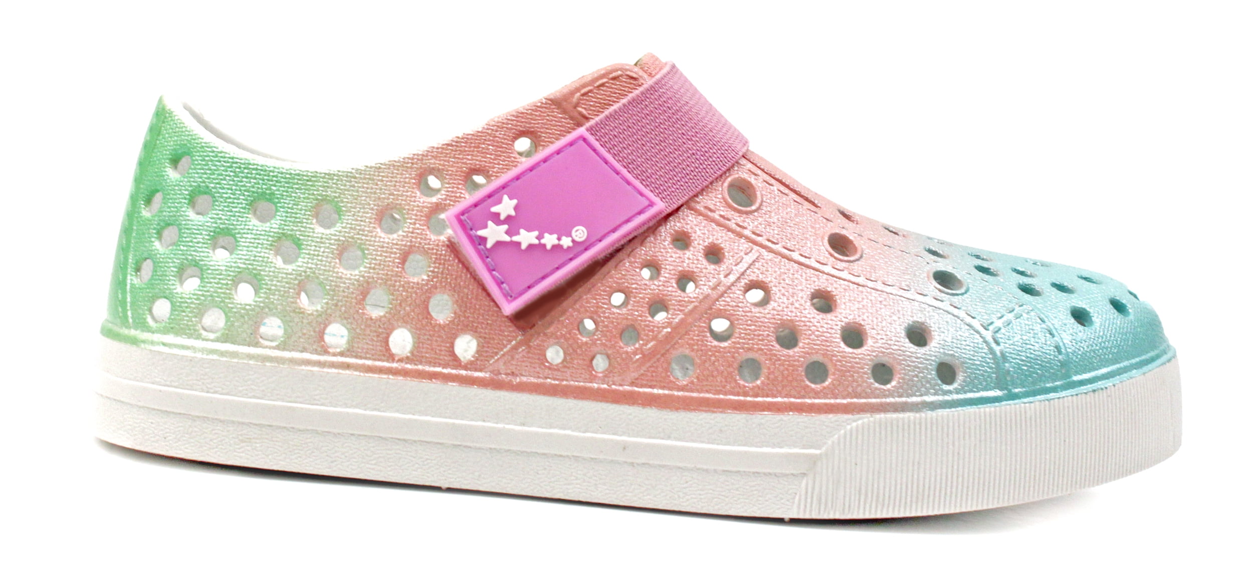 Luckers Kids Beautiful Colored Water Shoes, Color: Sparkle Pink Pastel,  Size: Y1 M US Little Kid 