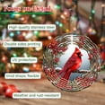 thumbnail image 4 of 3D Red Cardinal Wind Spinner 10 Inch Stainless Steel Bird Wind Sculpture Kinetic Art Hanging Ornament for Outdoor Garden, Yard, Patio, and Home Decoration Christmas Decor, 4 of 8