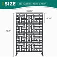 thumbnail image 3 of EuKer Metal Privacy Screen, 70.9" Tall Decorative Fences with Stand for Outdoor (Geometric, Black), 3 of 8