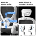 thumbnail image 4 of Silla Amia Ergonómica De Escritorio Oficina Soporte Lumbar Elástico Giratoria, 4 of 8