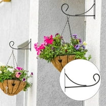 WRISTBIQUE Wall Shelves for Plants Flower Pot Rack Black Metal for Living Room 1Pack