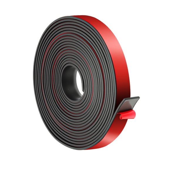 Uxcell Neoprene Rubber Strips 1" Wide x 1/8" Thick x 20' Long, Self Adhesive Rubber Sheet