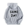 thumbnail image 4 of VBARHMQRT Chandails à Col Rond pour Femmes Décontractés à Manches Longues Légers Chandails à Capuche Imprimés Graphiques Lettres Chandail de Football Blouse, 4 of 4