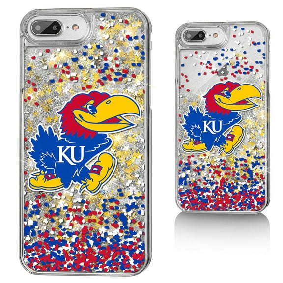 Kansas Jayhawks iPhone Glitter Confetti Design Case