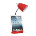 thumbnail image 6 of Simple Designs 18.5" Gooseneck Organizer Desk Lamp with iPad/Tablet Stand and Charging Outlet, Red, 6 of 8