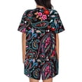 thumbnail image 3 of Lsque Paisley Women's Short-Sleeved Pajama Set - 2 Piece Soft and Lightweight Sleepwear Set-Small, 3 of 9