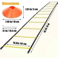 thumbnail image 3 of Sports Speed Agility Training Set 12 Disc Cones 4 Steel Stakes and Agility Ladder for Football Basketball Rugby Track, 3 of 6