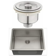 American Imaginations 23-in. W Undermount Brushed Nickel Laundry Sink Set For Deck Mount Drilling - Strainer Included