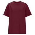 thumbnail image 4 of Weiqiqre Plus Size Tops for Women Lightweight 100% Cotton Short-Sleeve T-Shirt, Classic Loose-Fit Crewneck Solid Tee Shirt for Women, 4 of 8