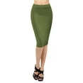 thumbnail image 4 of Thanth Womens Waist Band Streychy Solid Pencil Skirt(Plus Size Available), 4 of 4
