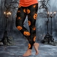 thumbnail image 2 of mgoYE Women Halloween Leggings Cute Pumpkin Ghost Print PJs Bottoms Causal Soft Long Lounge Pants Sleepwear Womans Leggings Size XXL, 2 of 7