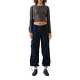 thumbnail image 1 of Coduop Women Parachute Cargo Pants Wide Leg Low Waist Drawstring Track JoggerTrouser Casual Pant, 1 of 5